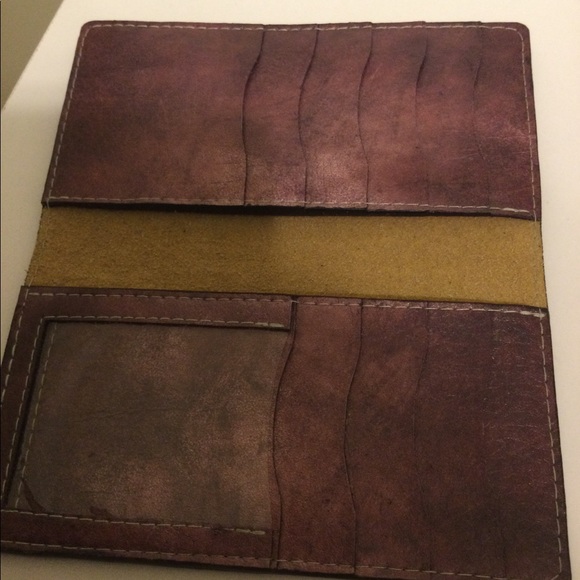 Purple with Gold A monogram Wallet - Picture 2 of 3